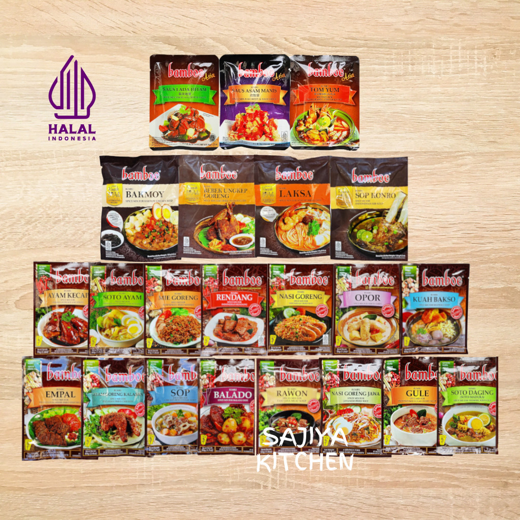 

Bamboe Bumbu Masak Instan All Varian Opor, Rendang, Soto, Gule, Balado, Rawon, Nasi Goreng, Tom Yum, dll