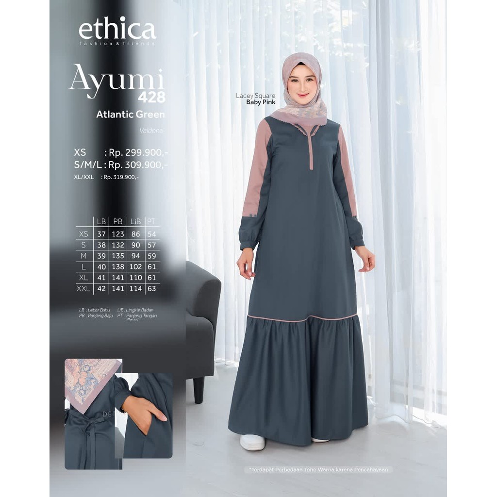 ETHICA GAMIS DEWASA  AYUMI 428 ATLANTIC GREEN