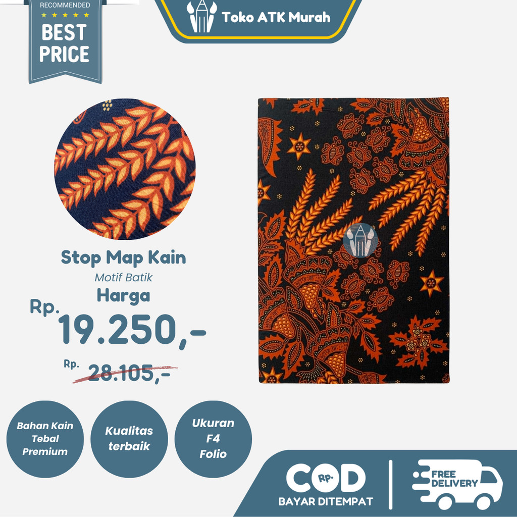 

Stop Map Batik Kain F4 / Folio - Kain Tebal Premium / Map Batik Elegan - Untuk Sertifikat & Dokumen Penting