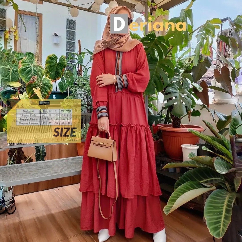 Dress Muslim Casual Modern Wanita Almahyra Dress Sage