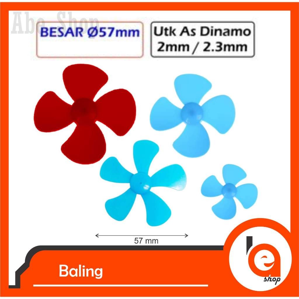 Baling Kipas Dinamo Motor Propeller Kincir Angin RC Kapal Perahu Air Mainan DIY Abe