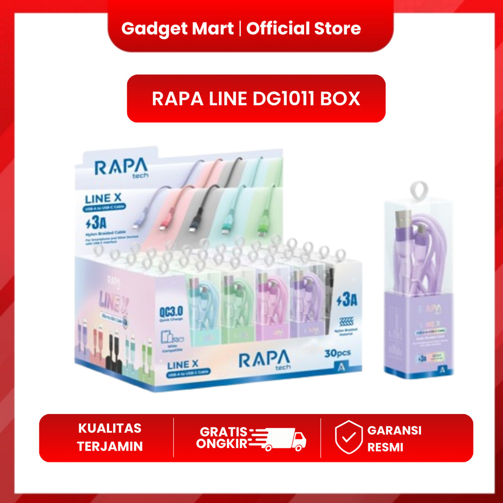 KABEL DATA USB A to USB TYPE C RAPA LINE X DG1011
