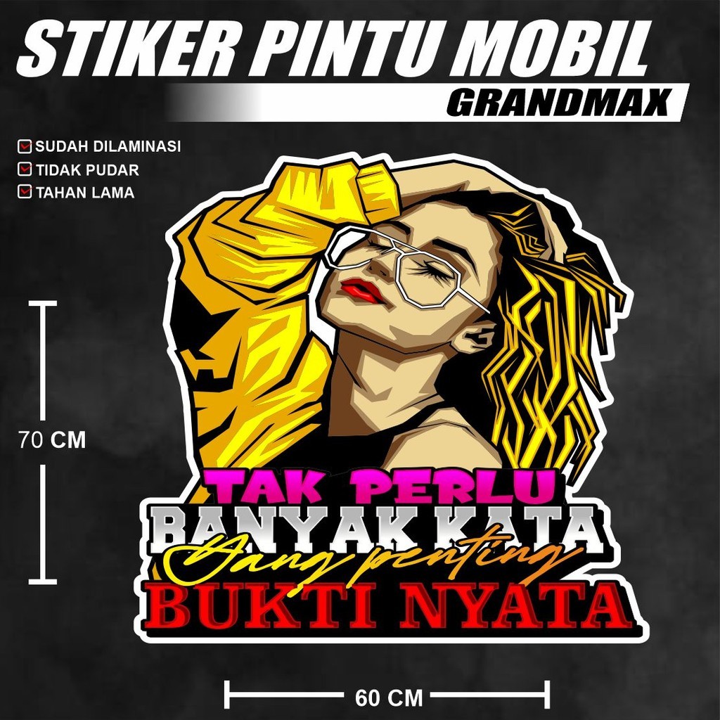 STIKER PINTU PICK UP GRANMAX / DECAL STIKER PINTU MOBIL CARRY L300 / STIKER PINTU PICK UP/STIKER MOB