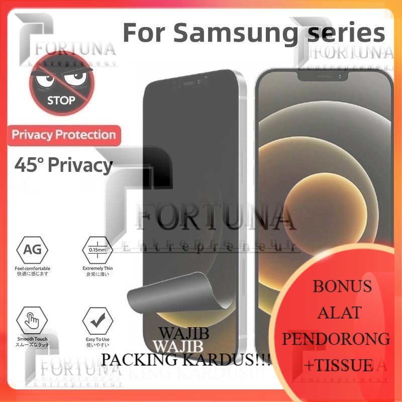 [ FORTUNA ] HYDROGEL ANTY SPY Anti Glare Glossy tempered glass jelly lentur IPHONE 16 PLUS anti glar