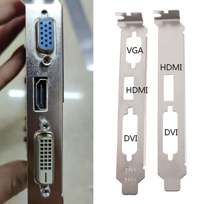 Bracket VGA Standar PC DVI HDMI - Bracket VGA Card / Plat Vga Panjang untuk PC Komputer - Braket VGA