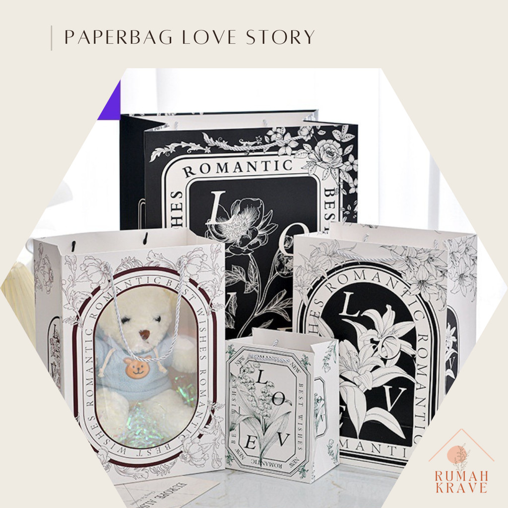 

RUMAH KRAVE - Paperbag Love Story Hitam Putih