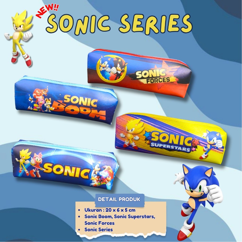 

TCW Pensil case anak laki-laki boy tempat pensil sonic series