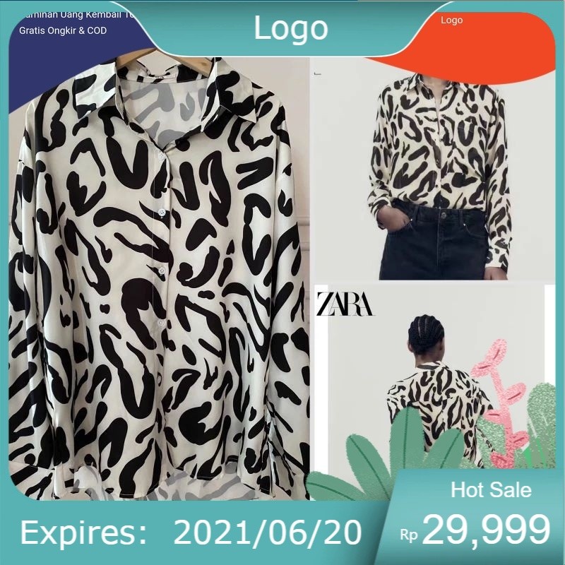 Kemeja wanita bangkok motif cewek silk kekinian NEW KEMEJA LD 120 PJG 73-76 BAHAN SILK