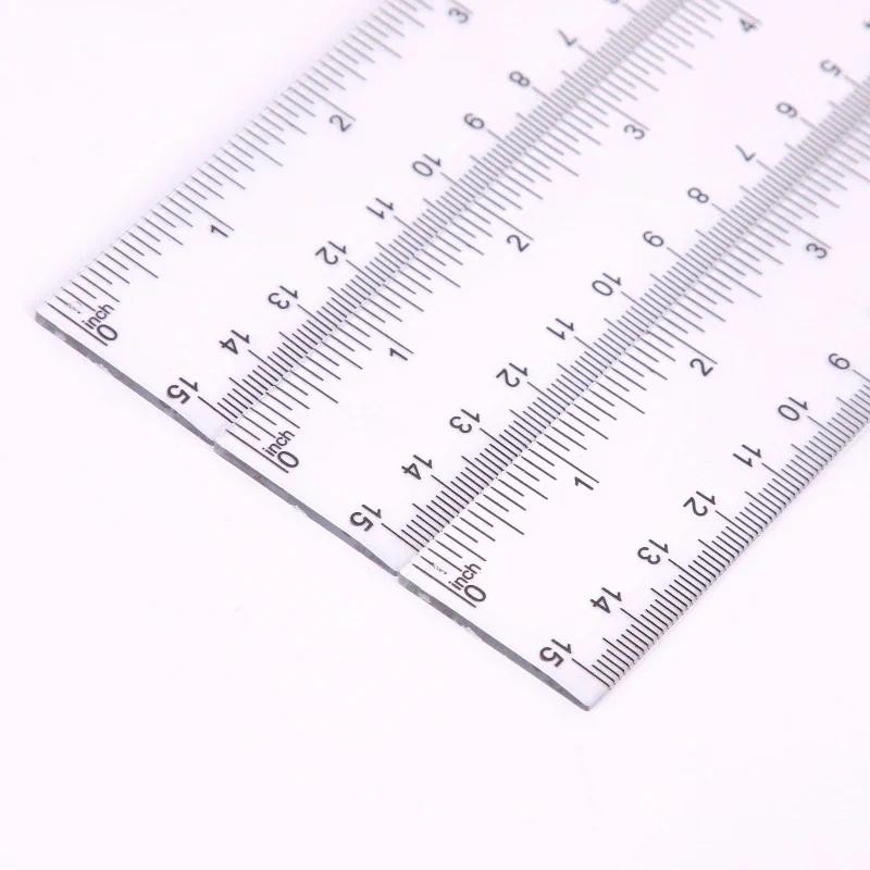 

5pcs Transparent Rulers 15/20/30cm Plastic Ruler Clear Millimeter Scale Cheap Useful Rulers School Student Stationery