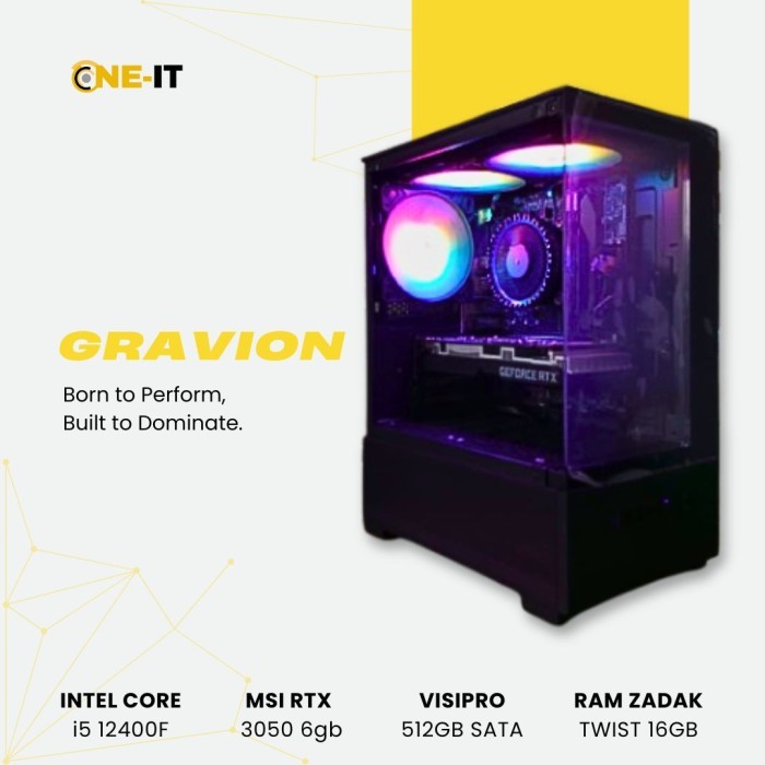 PC Gaming Gravion RTX 3050 | Intel i5 12400F