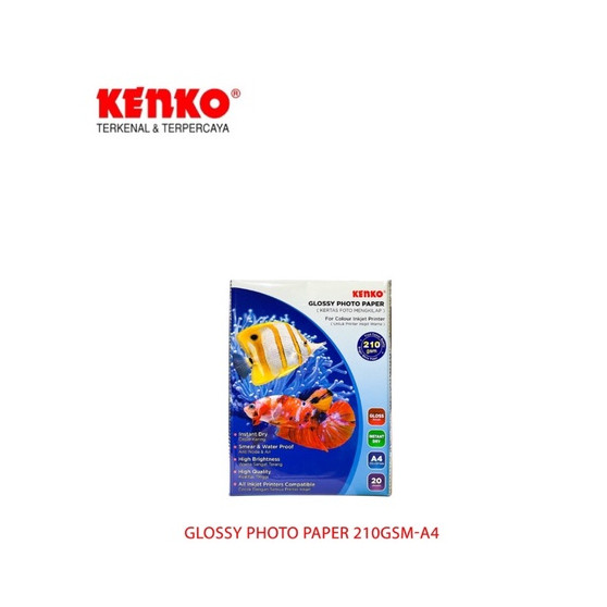 

KENKO GLOSSY PHOTO PAPER 210GSM-A4 ( 2 PACK )