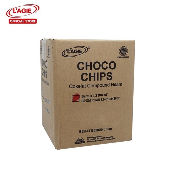 

LAGIE Choco Chips 1/2 bulat coklat 3 Kg