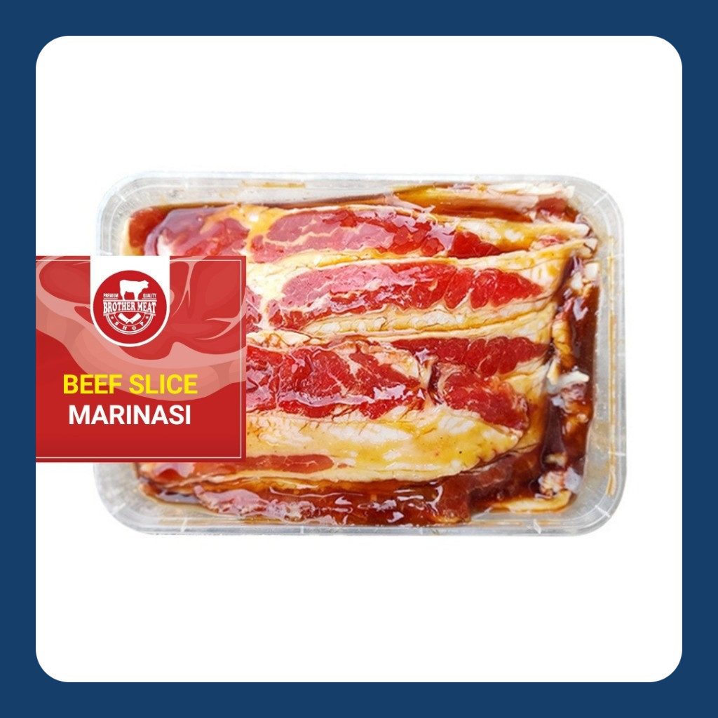 

Beef Slice Marinasi, Daging Sapi dengan Saus Marinasi 500gr - Brothermeatshop