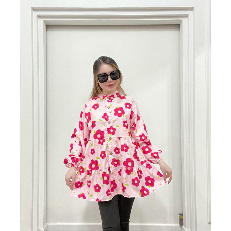 Blouse Mirsany Shakila Oversize Bunga-Bunga Twiscone