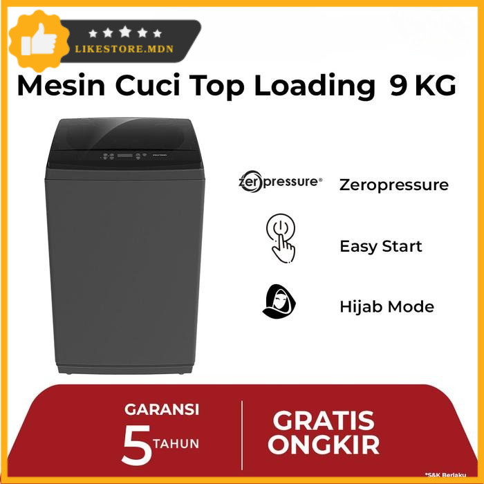 POLYTRON MESIN CUCI 1 TABUNG 9KG PAW-90518B