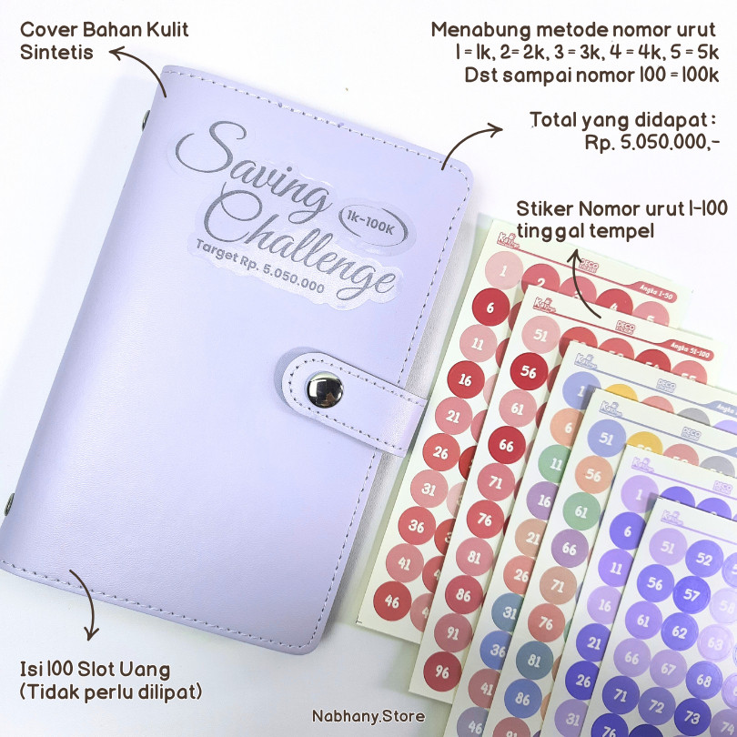 

Album Saving TARGET 5 JUTA Nomor Urut 1-100 / 1-120 / 1-240 /PAKET MENABUNG