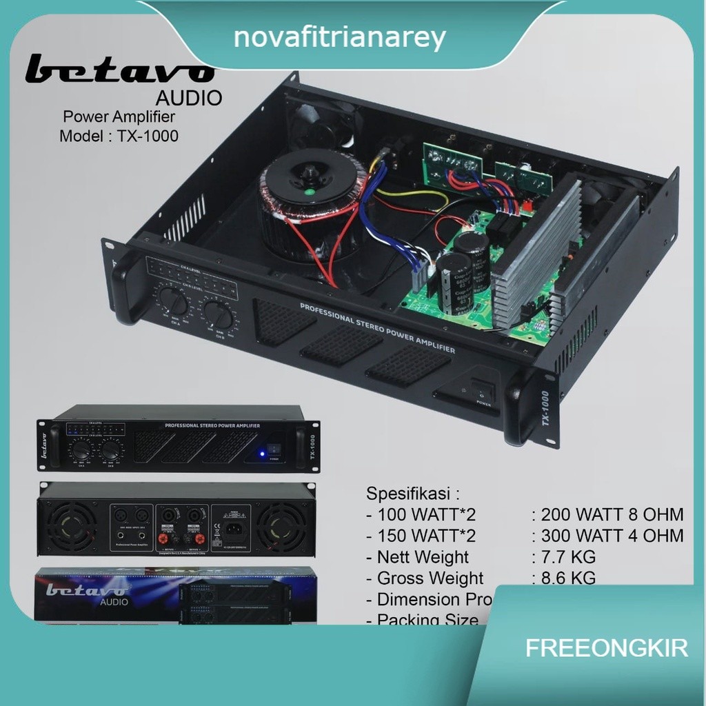 BETAVO AUDIO POWER AMPLIFIER TX-1000