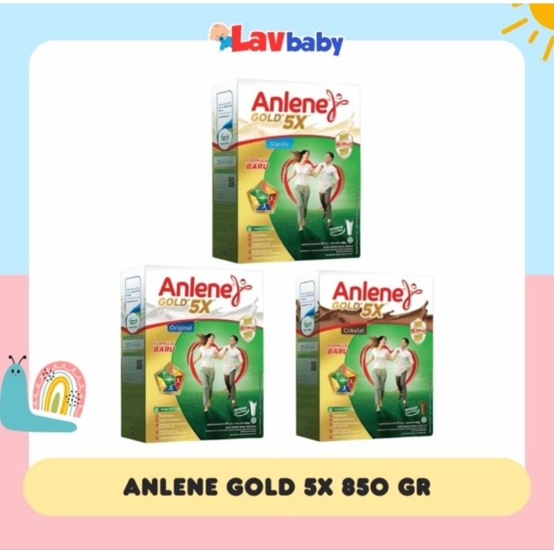 

ANLENE GOLD 5X VANILA ORIGINAL COKLAT 850G
