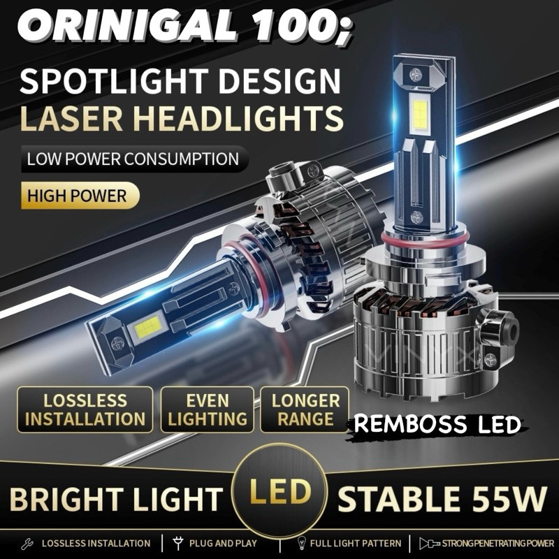 VINYX LAMPU LED H4 H11 V5 VINYX LED HEADLIGHT HIGH POWER BOHLAM UTAMA MOBIL PNP BERGARANSI ORIGINAL 