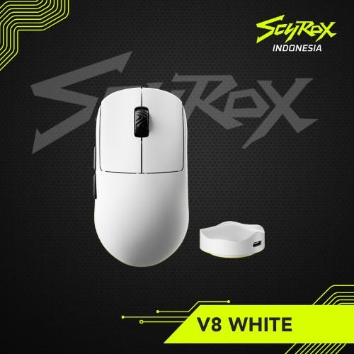 Scyrox V8 / V-8 Ultra Lightweight Gaming Mouse PAW-3950 8K Polling Rate - Putih