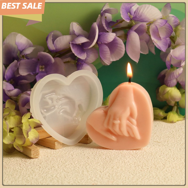 

3D Heart-Shaped Silicone DIY Candle Molds For DIY Homemade Soap,Proposal, Candle Making Supplies Craft Gift