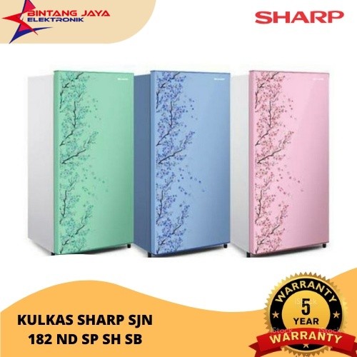 Kulkas SHARP 1 Pintu Tinggi SJ-182 (166L) SAKURA  / Kulkas 1 Pintu SHARP SJ-182