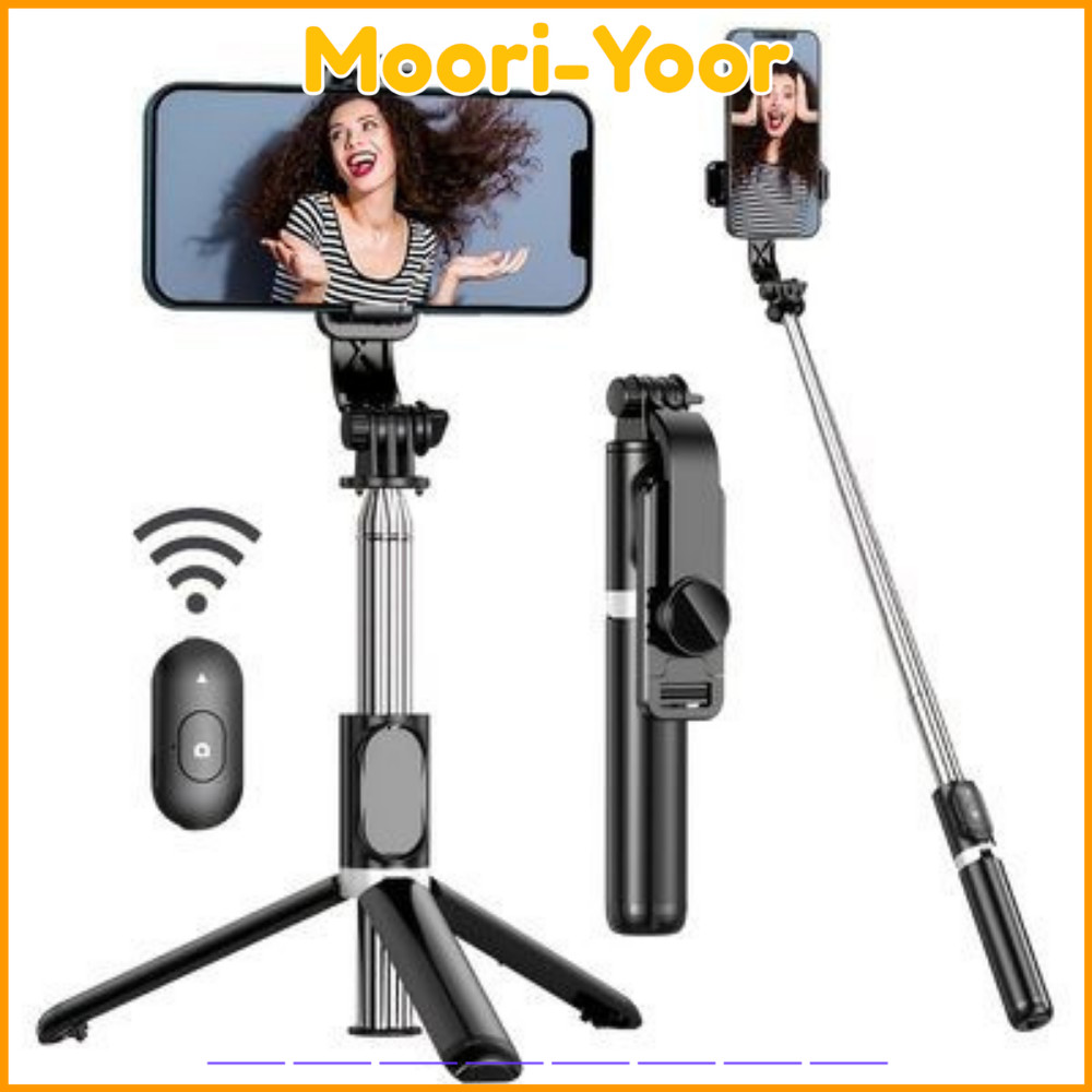 tripod tongsis lampu R1S tongsis tripod LED tongsis remot bluetooth tongsis R1S