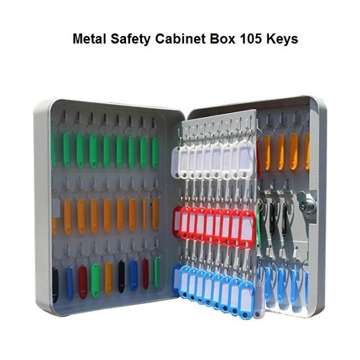 

Wall Mount Safe Security Cabinet Box 105 Keys - Kotak Tempat Kunci