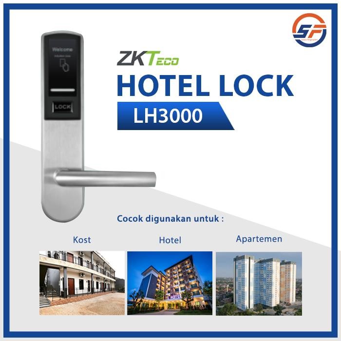 

Hotel Lock ZKTeco LH3000 Handle Pintu Kos Hotel Kantor Garansi