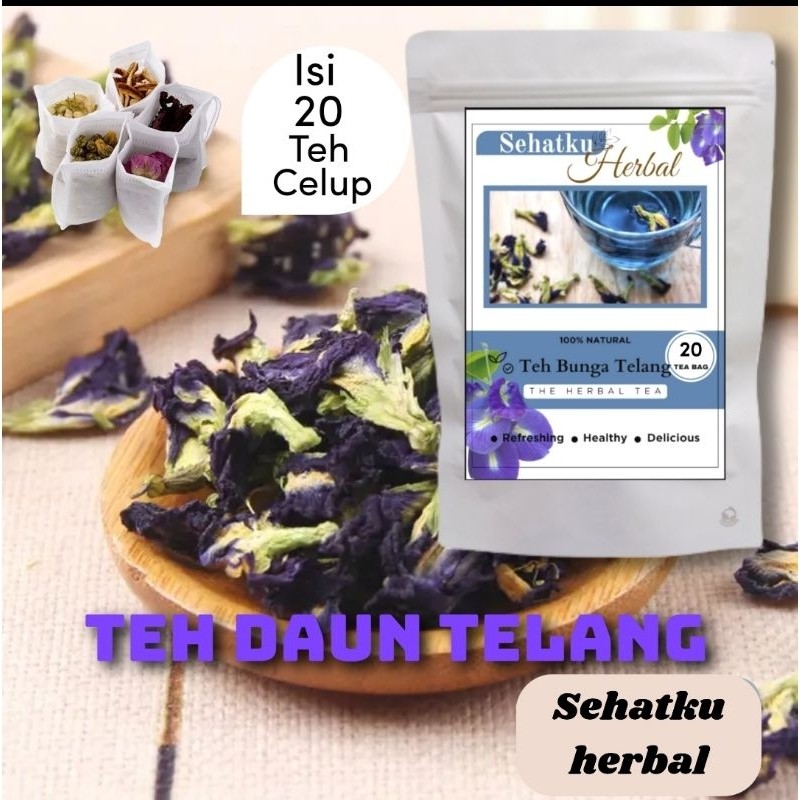 

SEHATKUHERBAL TEH BUNGA DAUN TELANG ISI 20 KANTONG TEH CELUP/TEA BAG