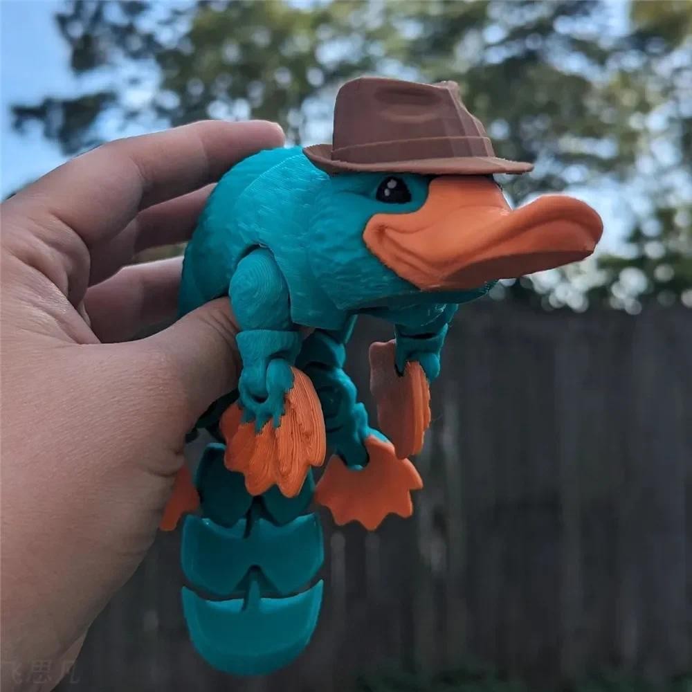 

NEW High Quality 3D Printed Articulated Platypus Figurine Living Room Decoration Multi-joint Movable for Funny Kids Toy Gifts