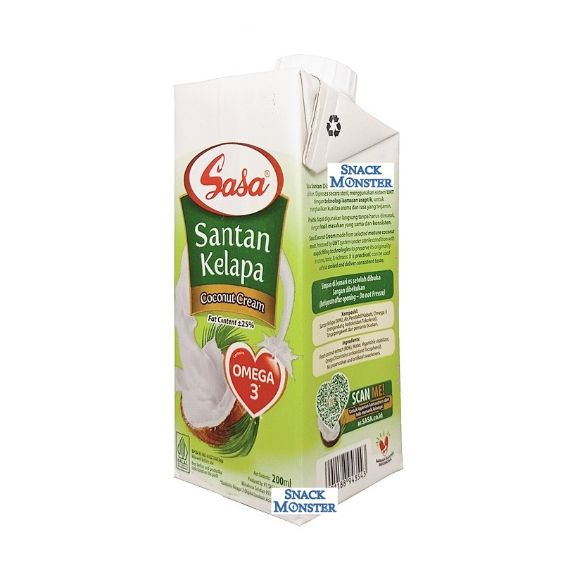 

Sasa Santan Kelapa Instan - Netto 200 ml