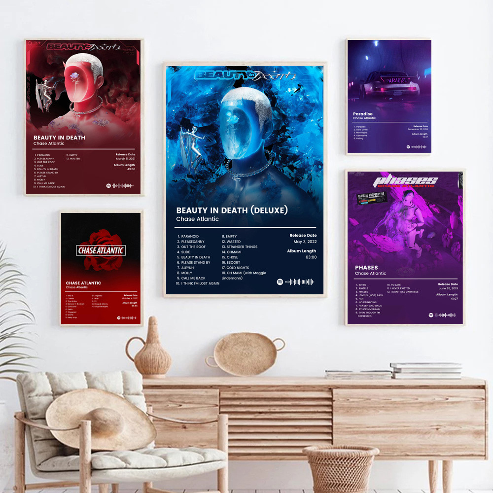 

Chase Atlantic Beauty in Death Music Star Album Cover Poster Prints Wall Art Canvas Painting Picture Photo Gift Room Home Decor