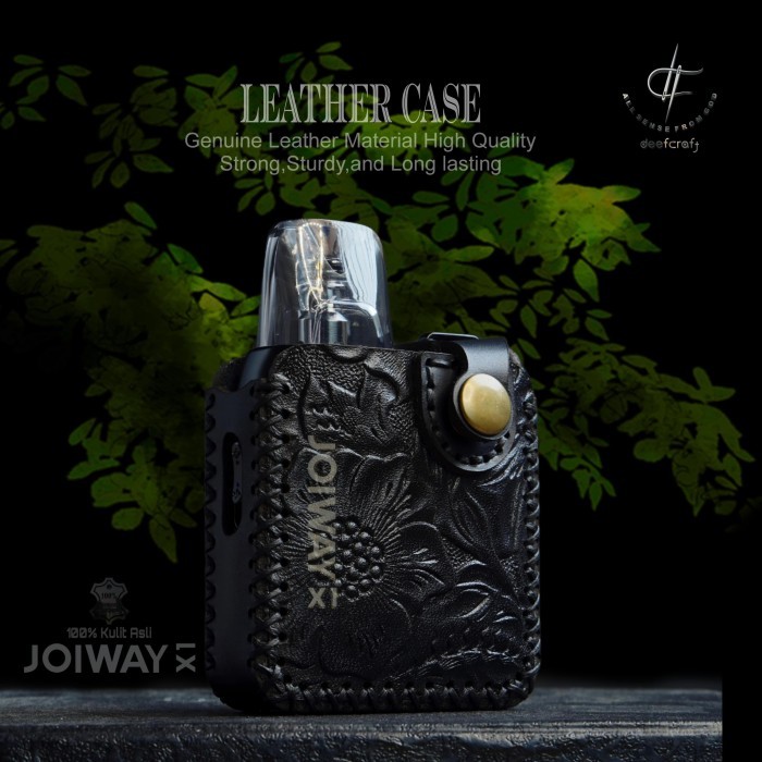 Aksesoris JoiwayX1 Leather Sleeve Case Seri Black Batik - Free Tali Lanyard Genuine Leather