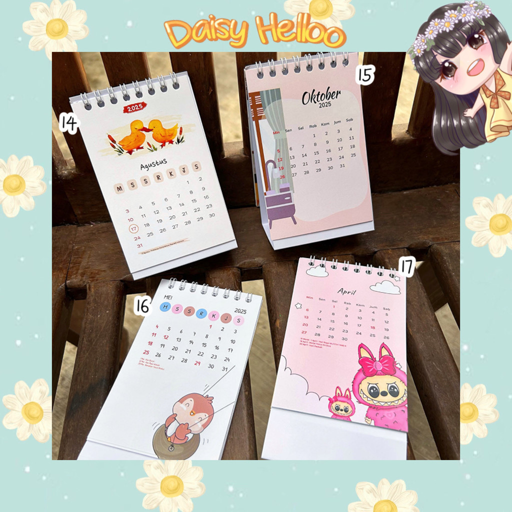 

PART 2 Kalender Meja Kecil 2025 Karakter Labubuu Animal Home Aesthetic Calender Duduk New Year Korea Aksesoris Stationery Sekolah Kantor Office Deco Decoration Hiasan Meja Anak Lucu Atk Bjm Banjar Banjarmasin DaisyHelloo