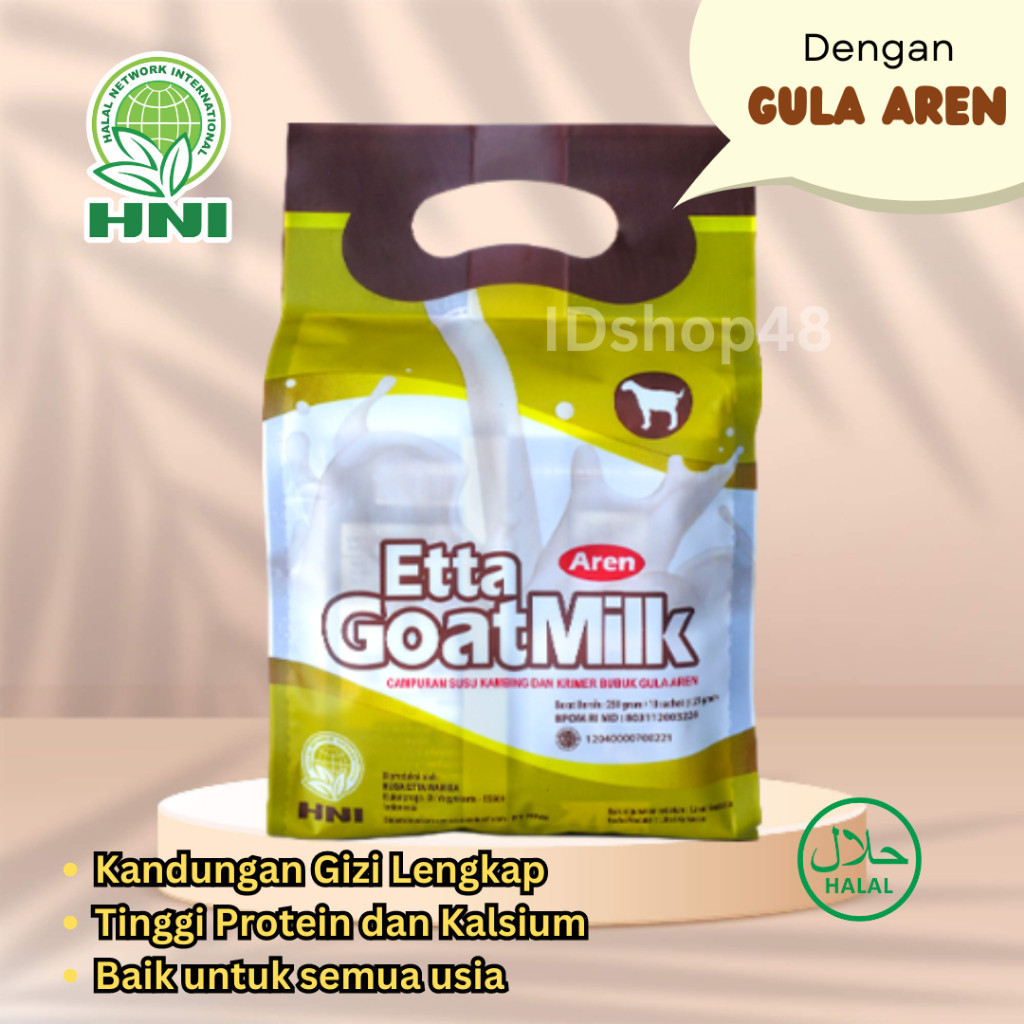 

Halal Etta Goat Milk (EGM) Susu Kambing HNI HPAI - Gula Aren