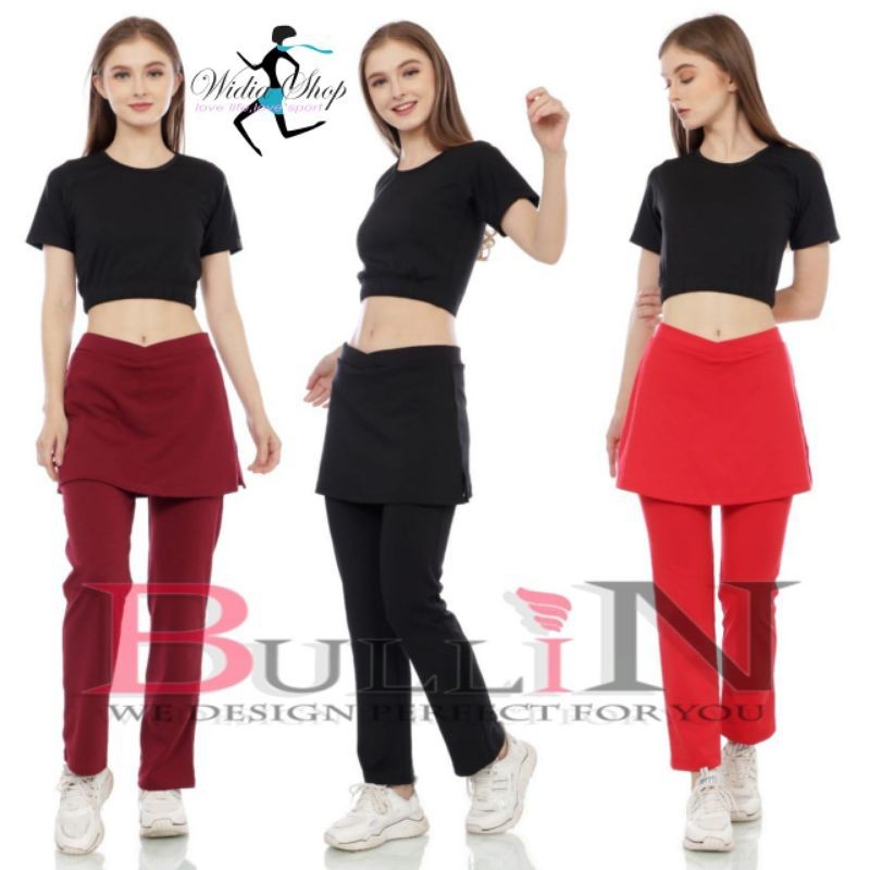 BJ22H Celana senam rok panjang / celana senam rok / celana senam wanita rok | Bullin