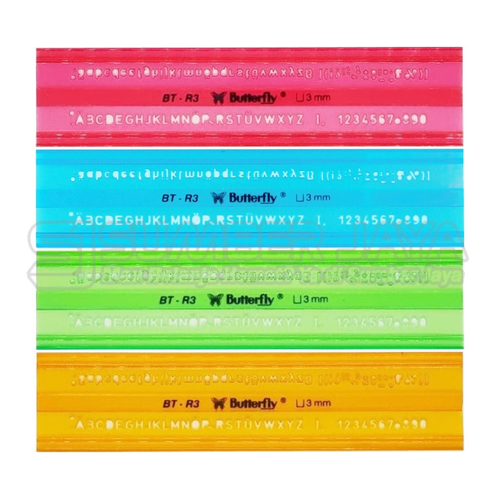 

Penggaris Butterfly MAL Huruf BT-R3 BT-R5 BT-840 Penggaris Lingkaran