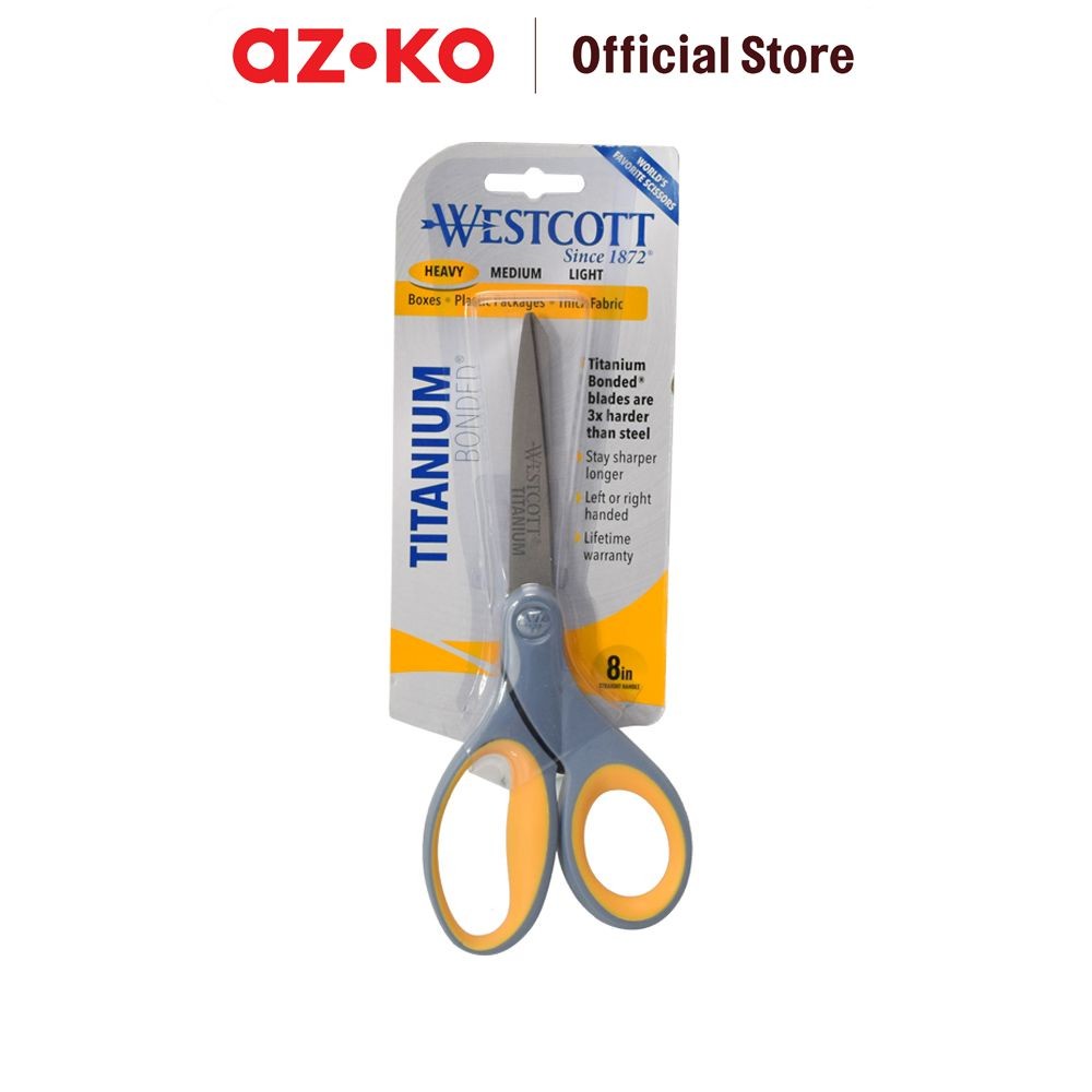 

AZKO Westcott 20 cm Gunting Serbaguna Bonded Titanium Scissors Alat Potong Cutting Tool Perlengkapan Kantor Dan Sekolah Peralatan Tukang