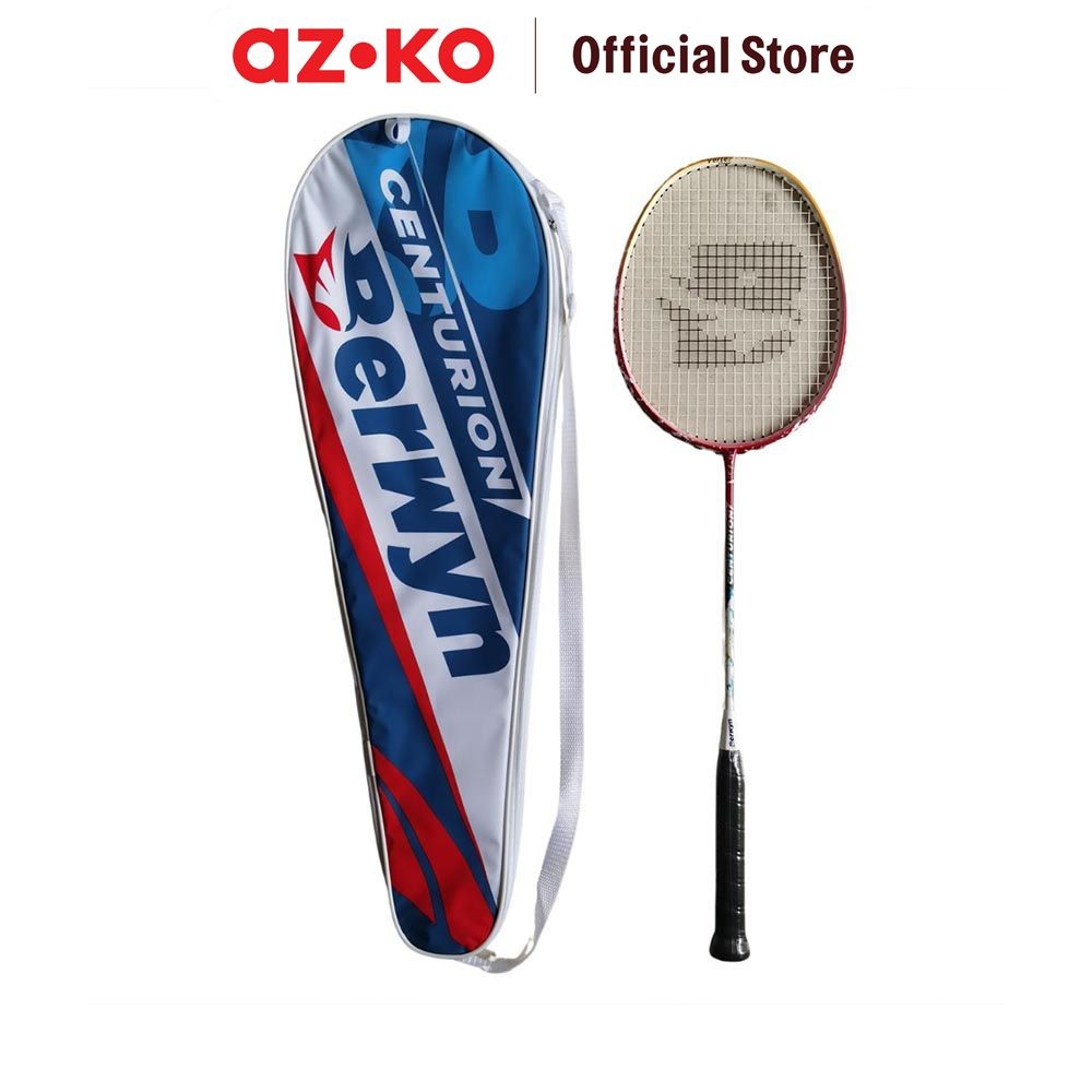 AZKO Berwyn Raket Badminton Karbon C01 - Merah/Biru Raket Bulu Tangkis Racket Badminton Perlengkapan