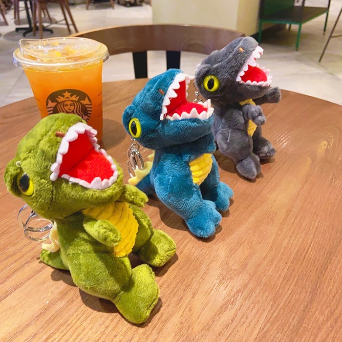 < VINEX > Gantungan Kunci Karakter Dino Tas Boneka Lucu Dinosaurus Keychain Gantungan Tas Dino Lucu 