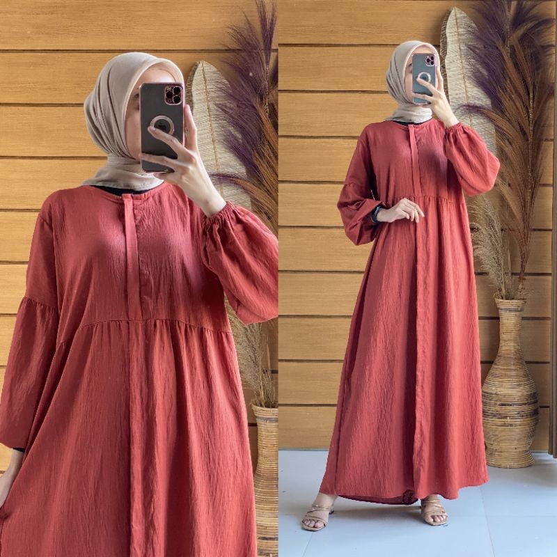 Gamis Linen Gamis Katun Rayon Gamis Syakila Gamis linen polos Gamis Katun Rayon Gamis Syakila Polos 