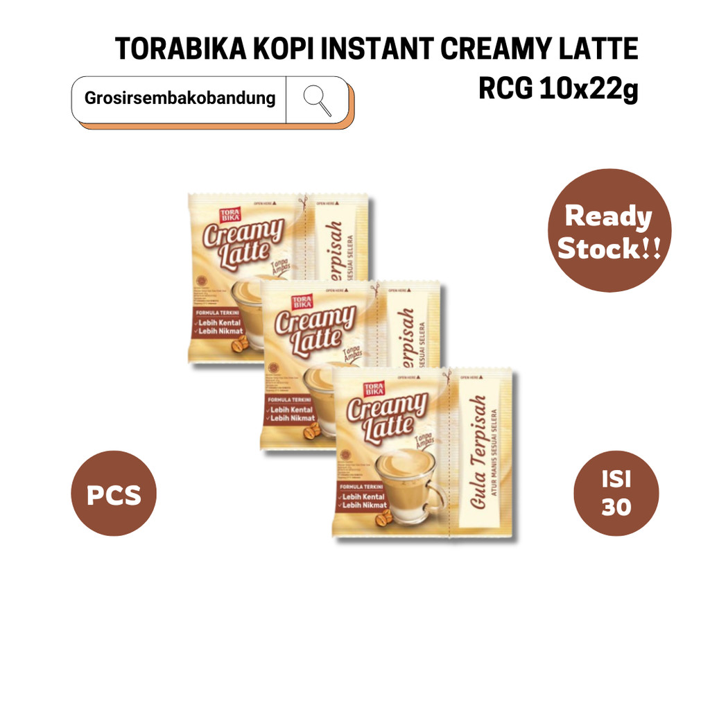 

TORABIKA KOPI INSTANT CREAMY LATTE RCG 10x22g - 3 RCG - Kota Bandung