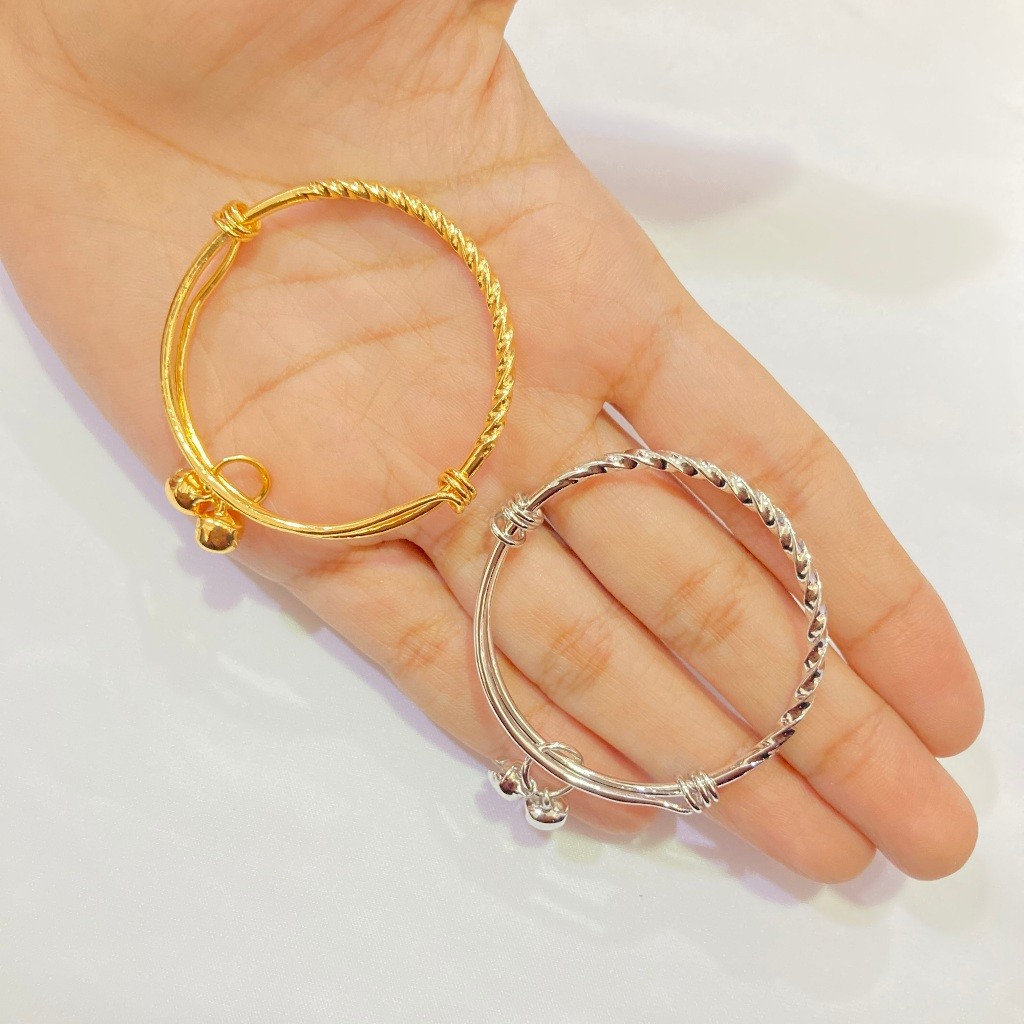 Gelang Bayi Anak Emas Perempuan Titanium Perak 18 Karat Terbaru Import