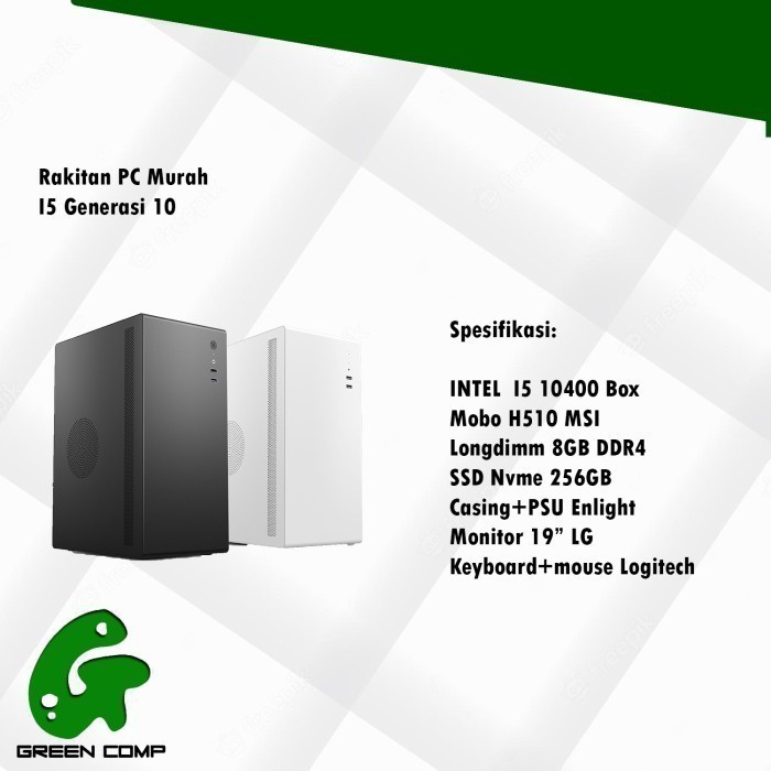 PAKET PC Rakitan I5 10700F GAMING + COOLING