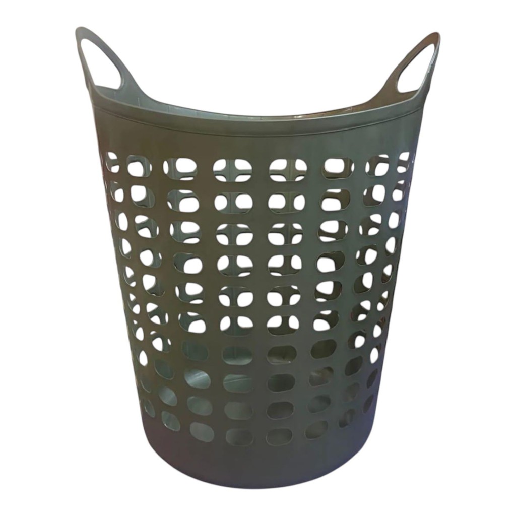 ACEH.NBL 119343 Keranjang Baju Kotor 42cm Diameter Zhara Abu / Kost Kostan / Rumah Tangga