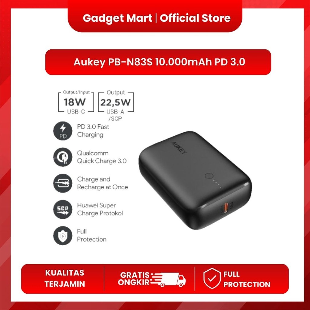 AUKEY Powerbank PB-N83S 10000mAhAUKEY | Powerbank PB-N83S 10000mAh