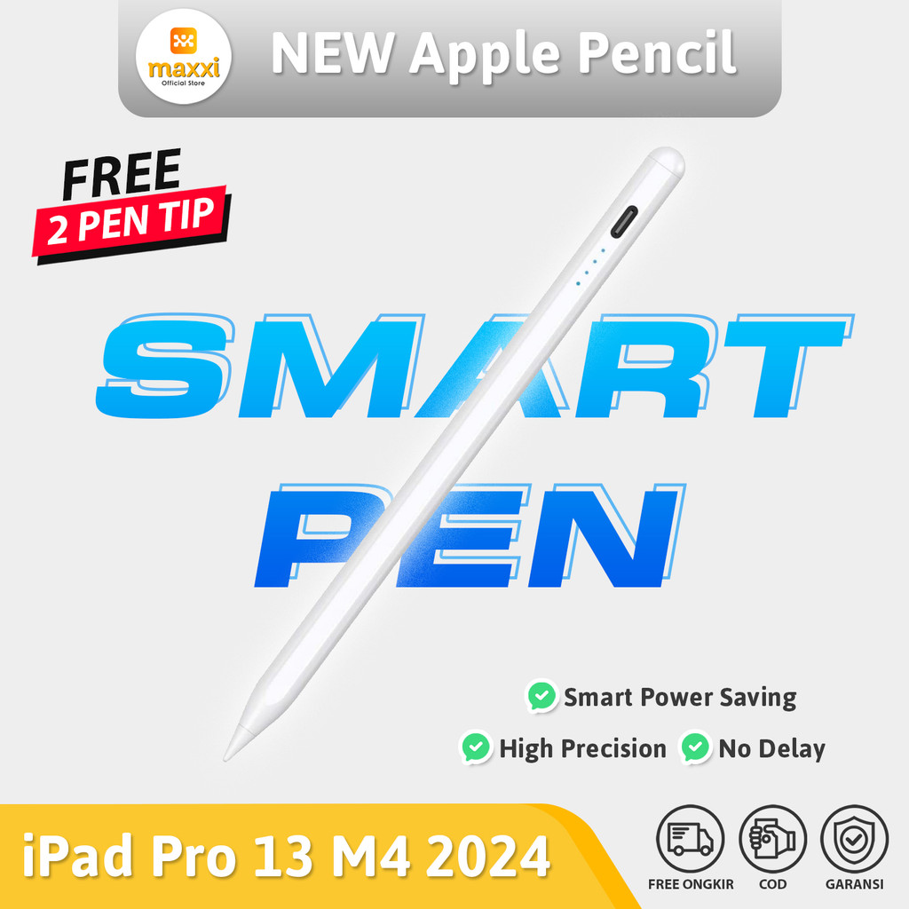 Smart Stylus Pencil For IPad Pro 13 M4 2024 Pad Gen 7th 13" Inch WiFi 5G LTE Apple Model A2926 A3007