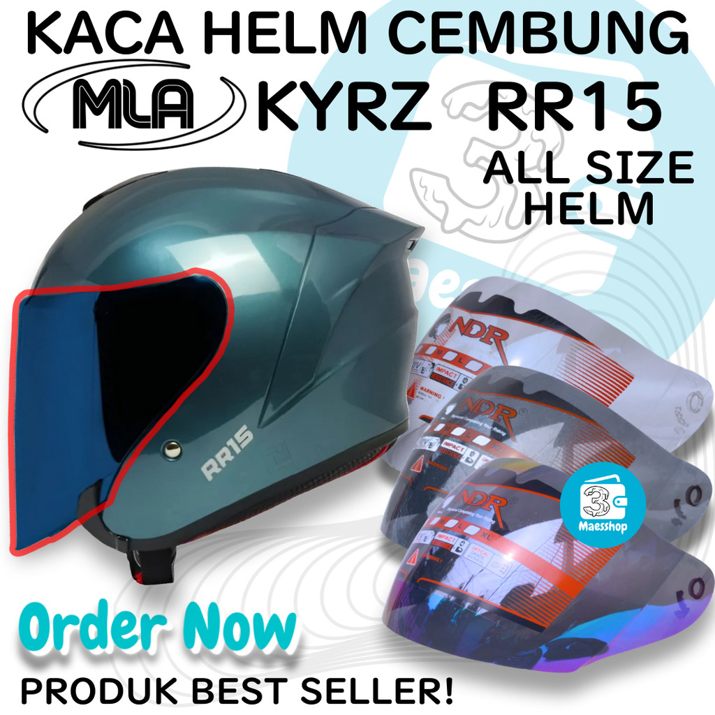 Kaca Helm MLA KYRZ RR15 Visor Helmet CEMBUNG venom open ganteng 2 MLA HELMET kyrz1 kyrz2 RR15