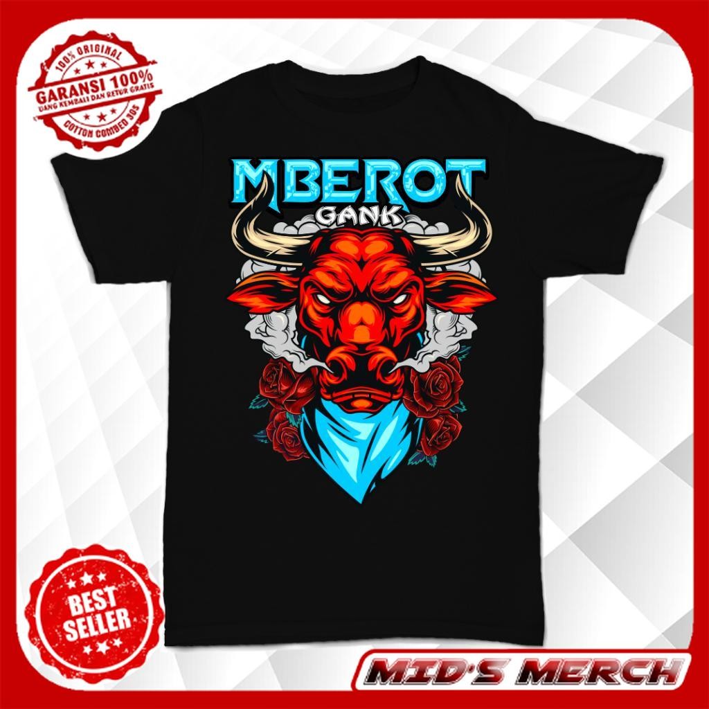 MM - Baju Kaos Bantengan Mberot Gank Malang Jaranan Barongan  Anak 1-14 Tahun Laki Premium Distro Ka